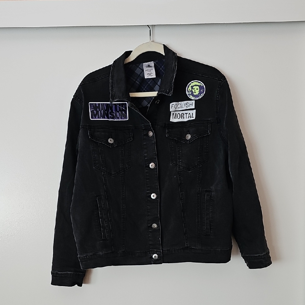 Haunted Mansion Disney Black Denim Jacket